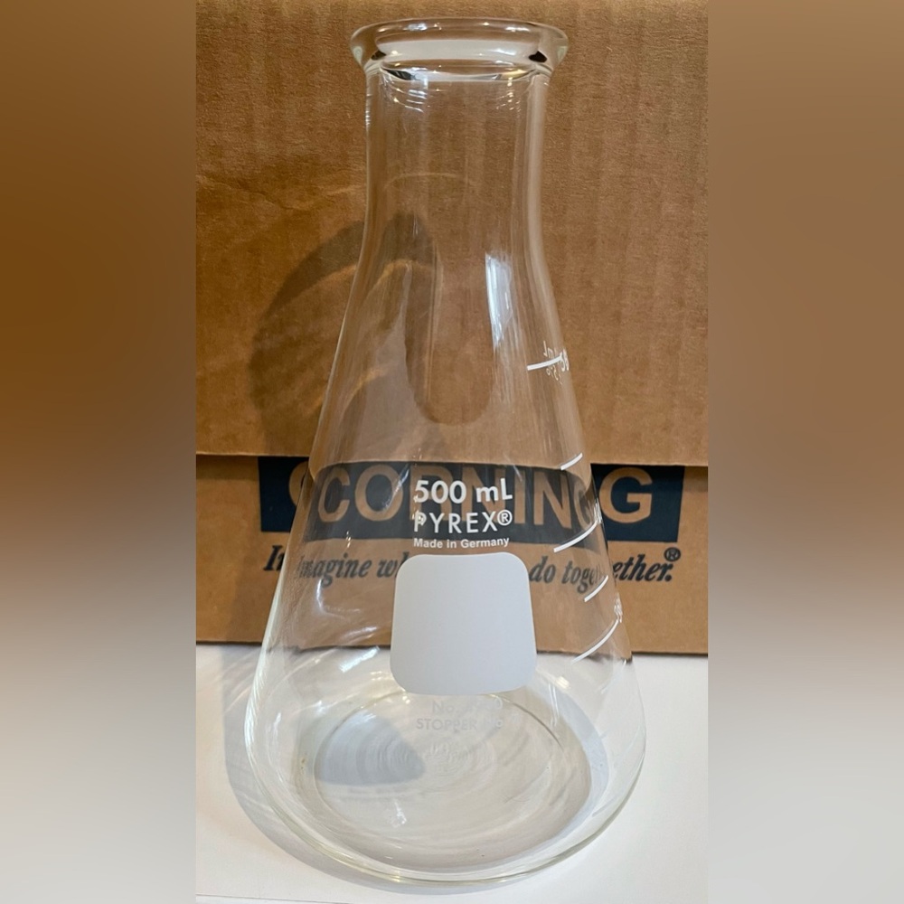 New 500 ml PYREX Erlenmeyer flask - Flower Vase- Science